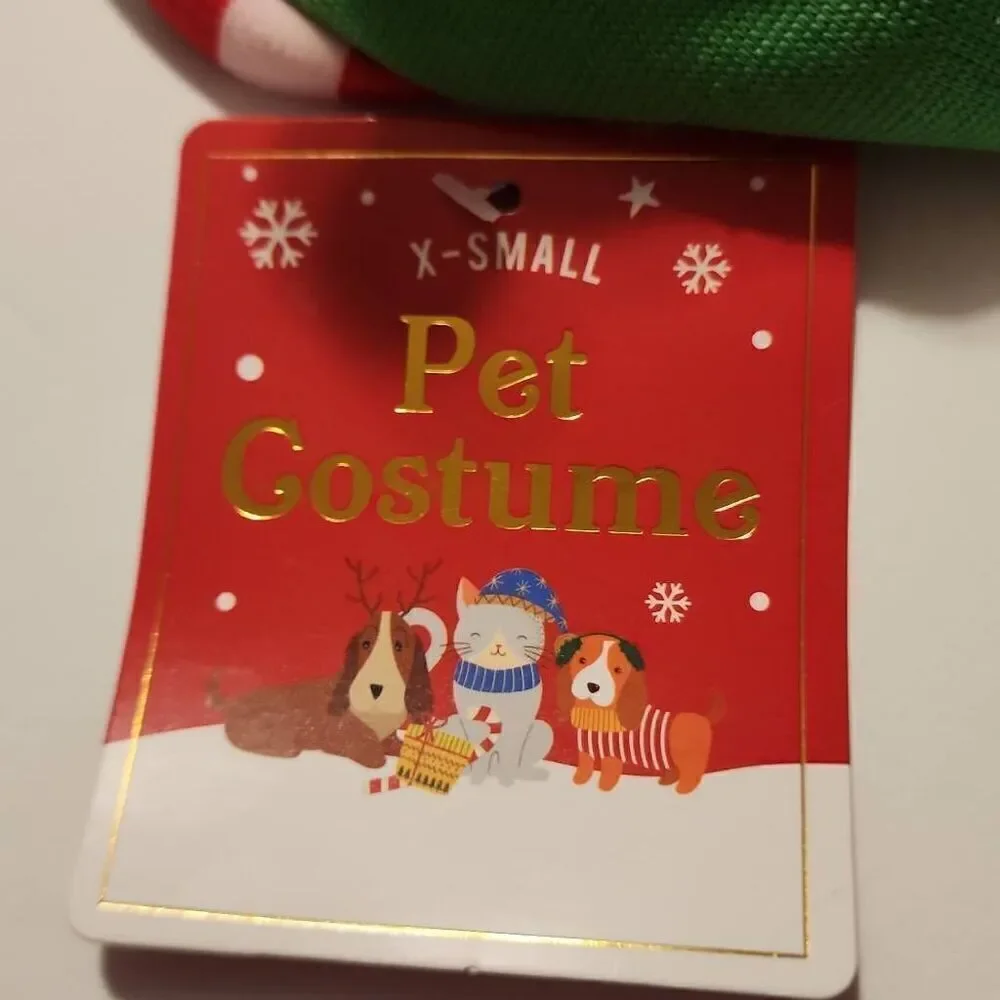 Best Brands X Small Pet Costume Green Elf Hoodie